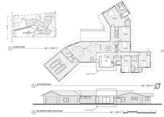 Plans for a kitchen remodeling in Pasadena