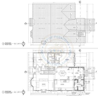 Plans for an addition to an existing house 